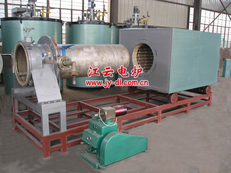 Trolley type vacuum resistance furnace