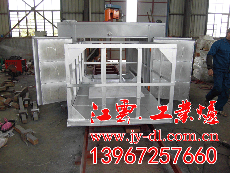Double car hot air circulation furnace